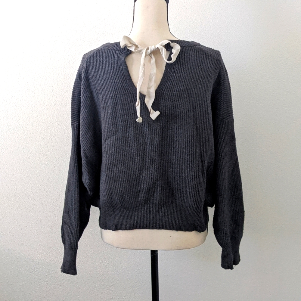 ZARA tie back sweater sz S